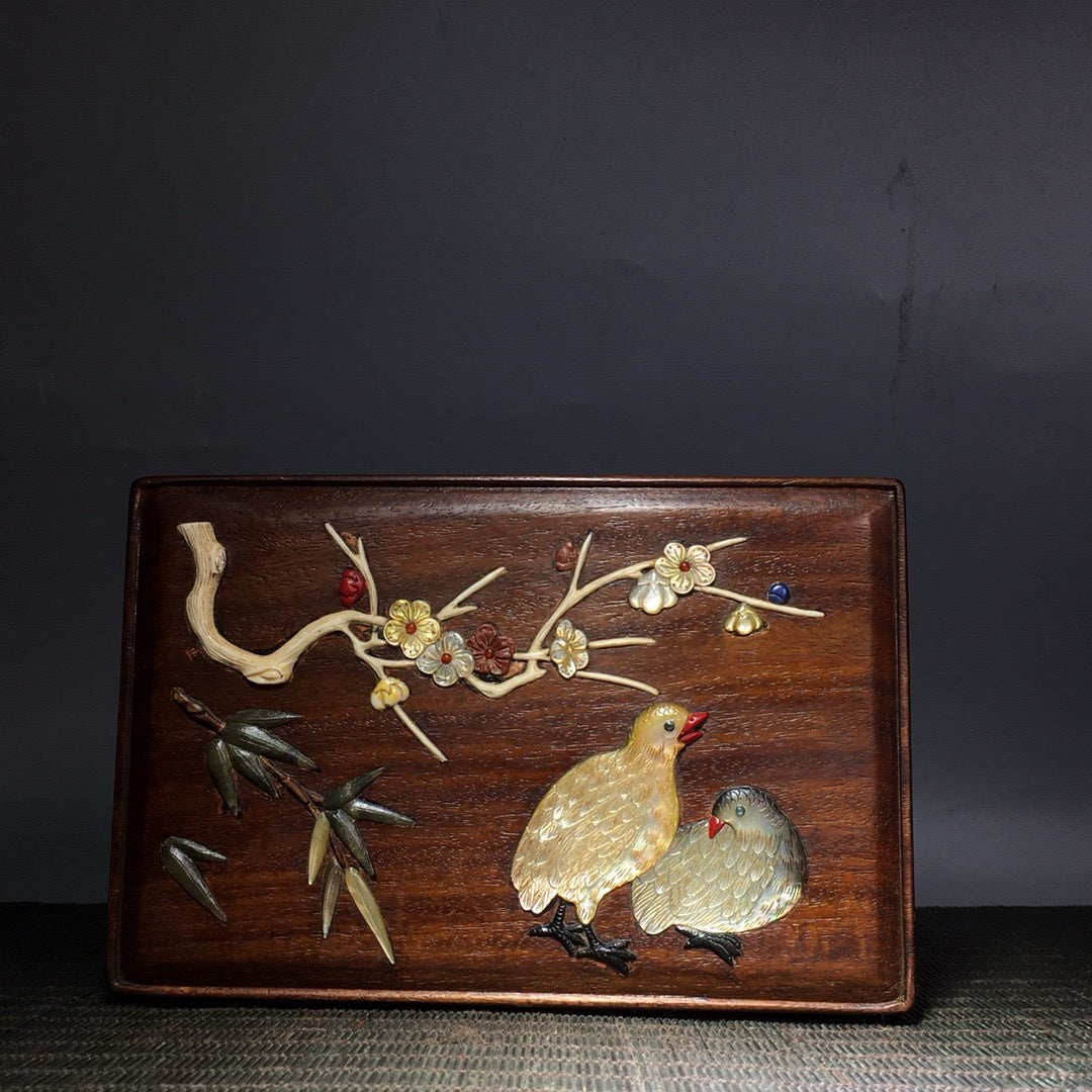 Hua Li Mu Bai Bao inlaid multi treasure box