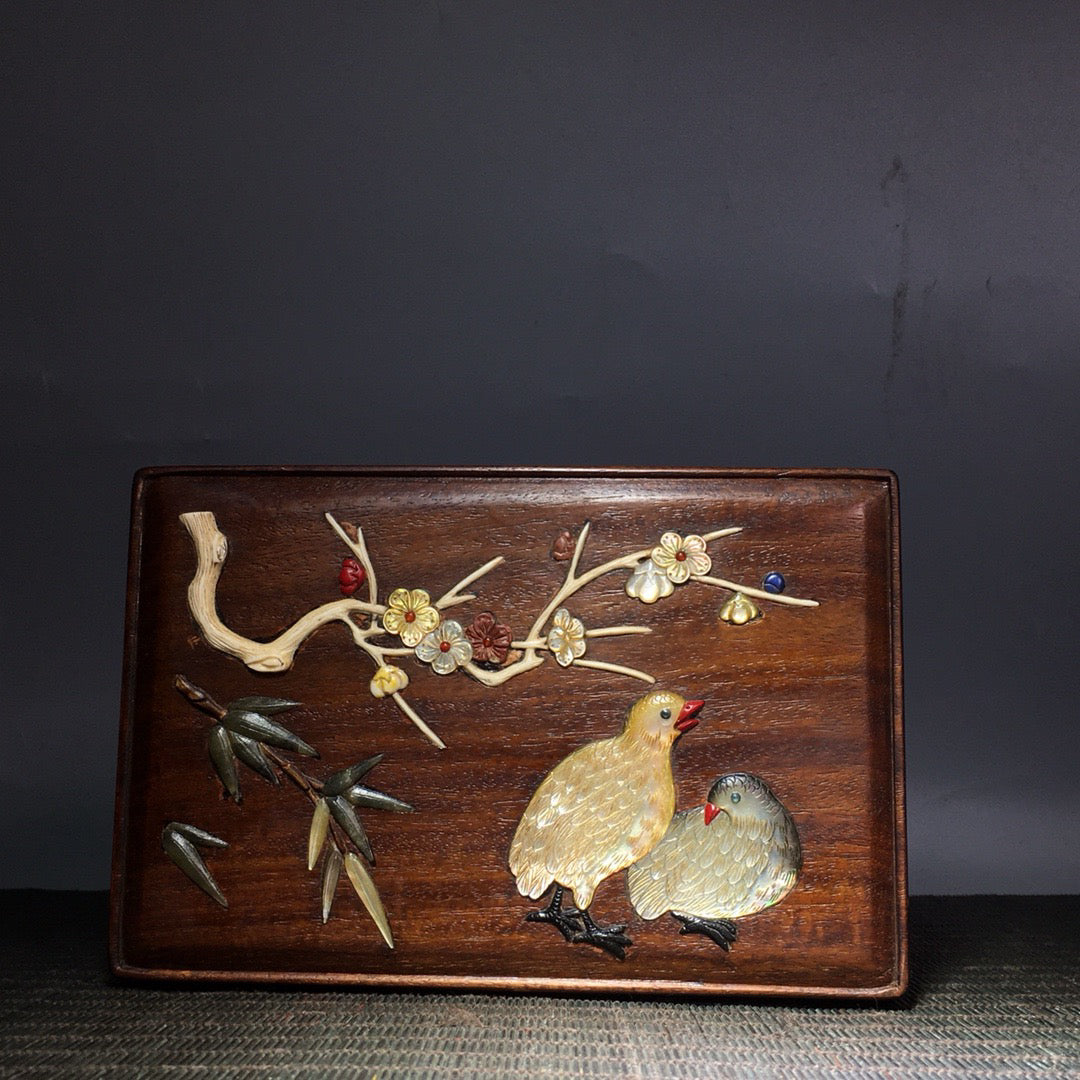 Hua Li Mu Bai Bao inlaid multi treasure box