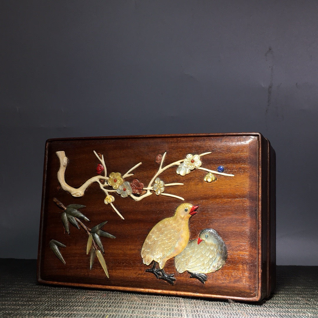 Hua Li Mu Bai Bao inlaid multi treasure box