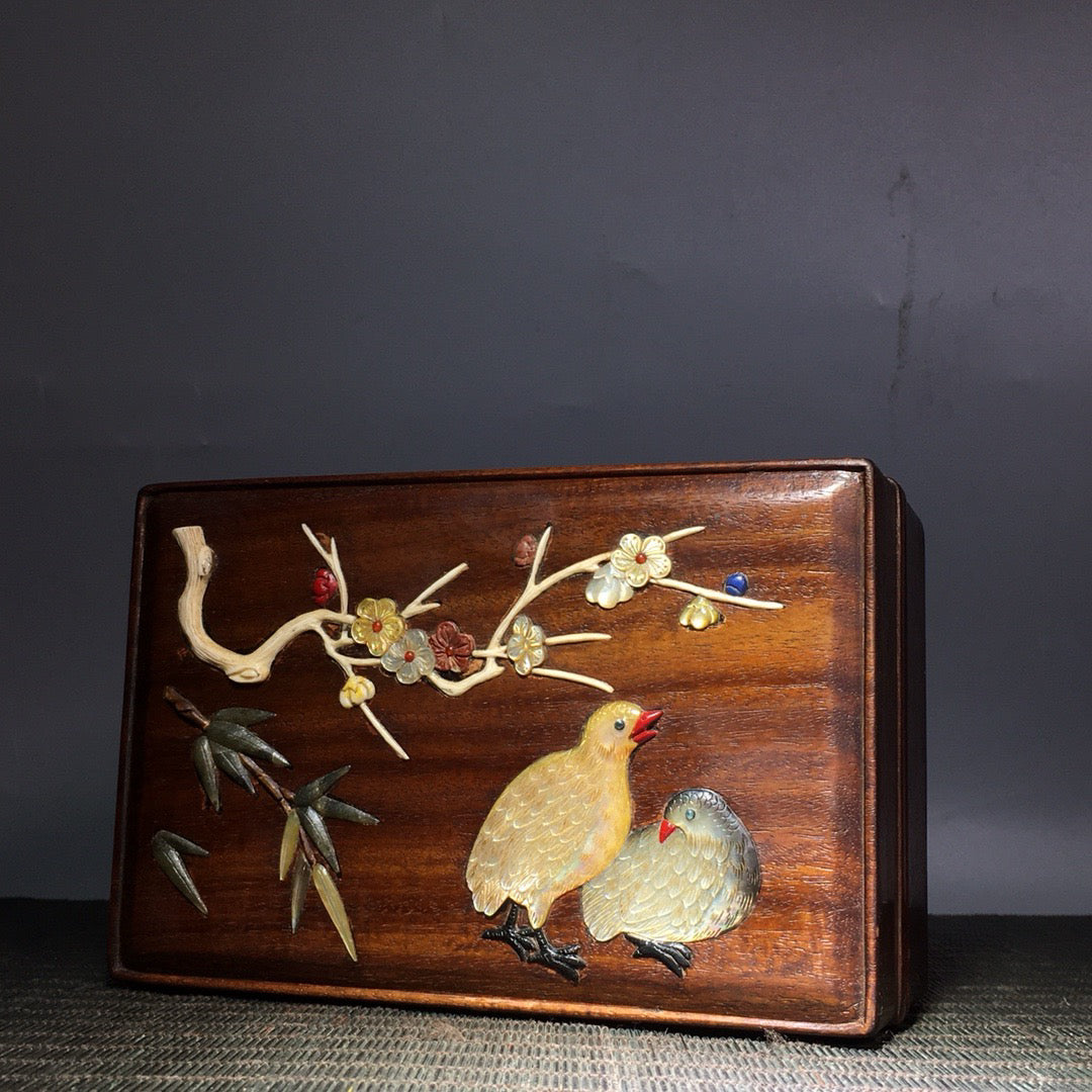 Hua Li Mu Bai Bao inlaid multi treasure box