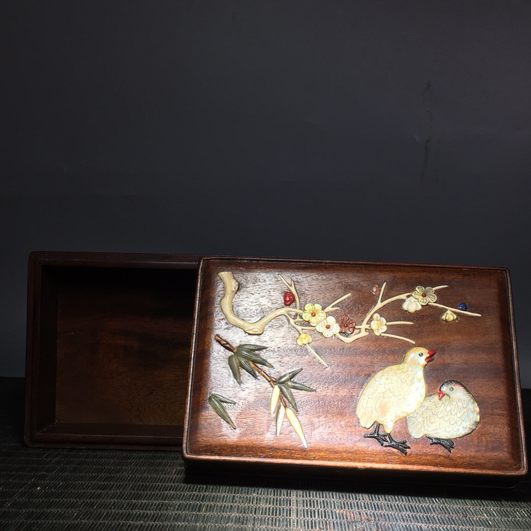 Hua Li Mu Bai Bao inlaid multi treasure box