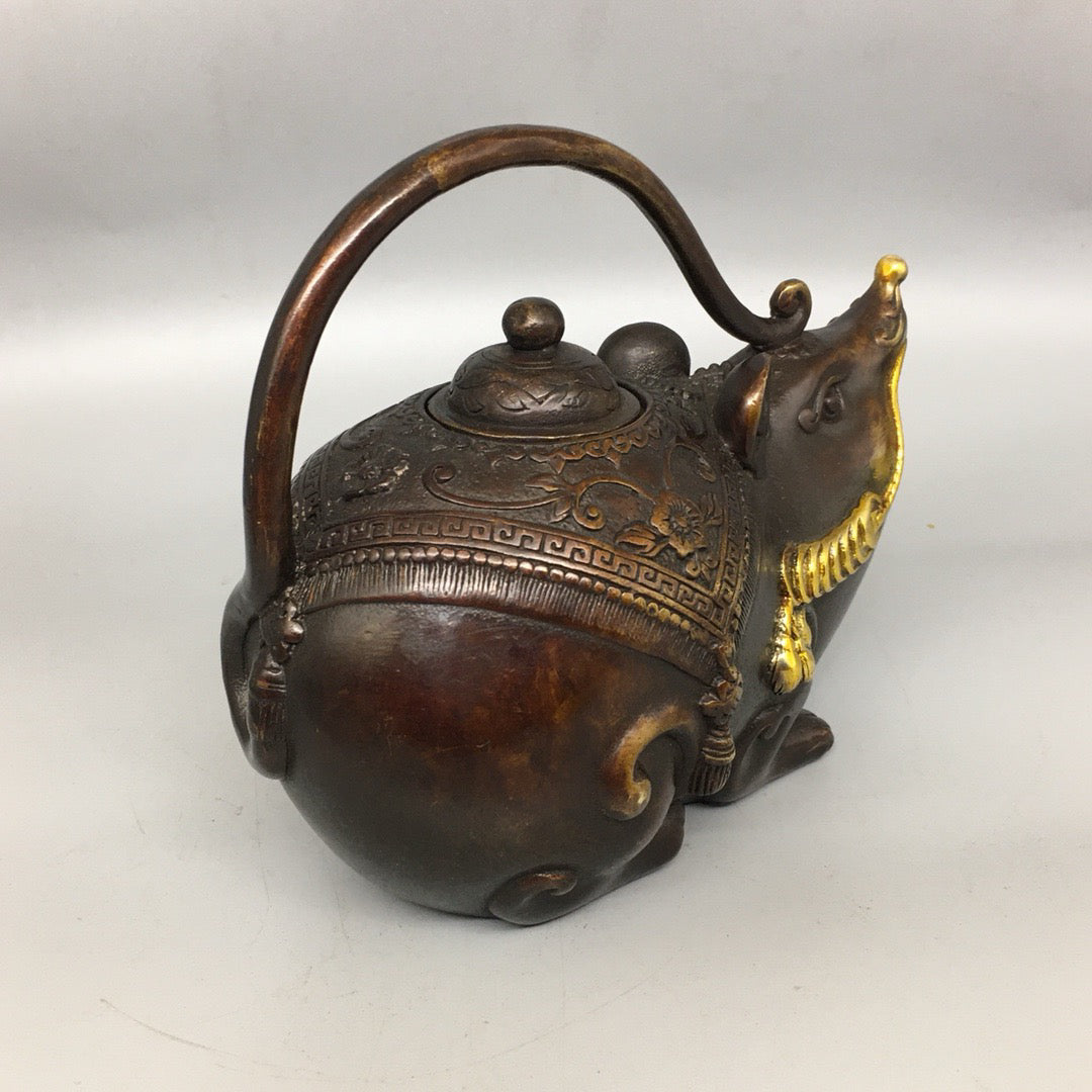 Pure copper mouse teapot
