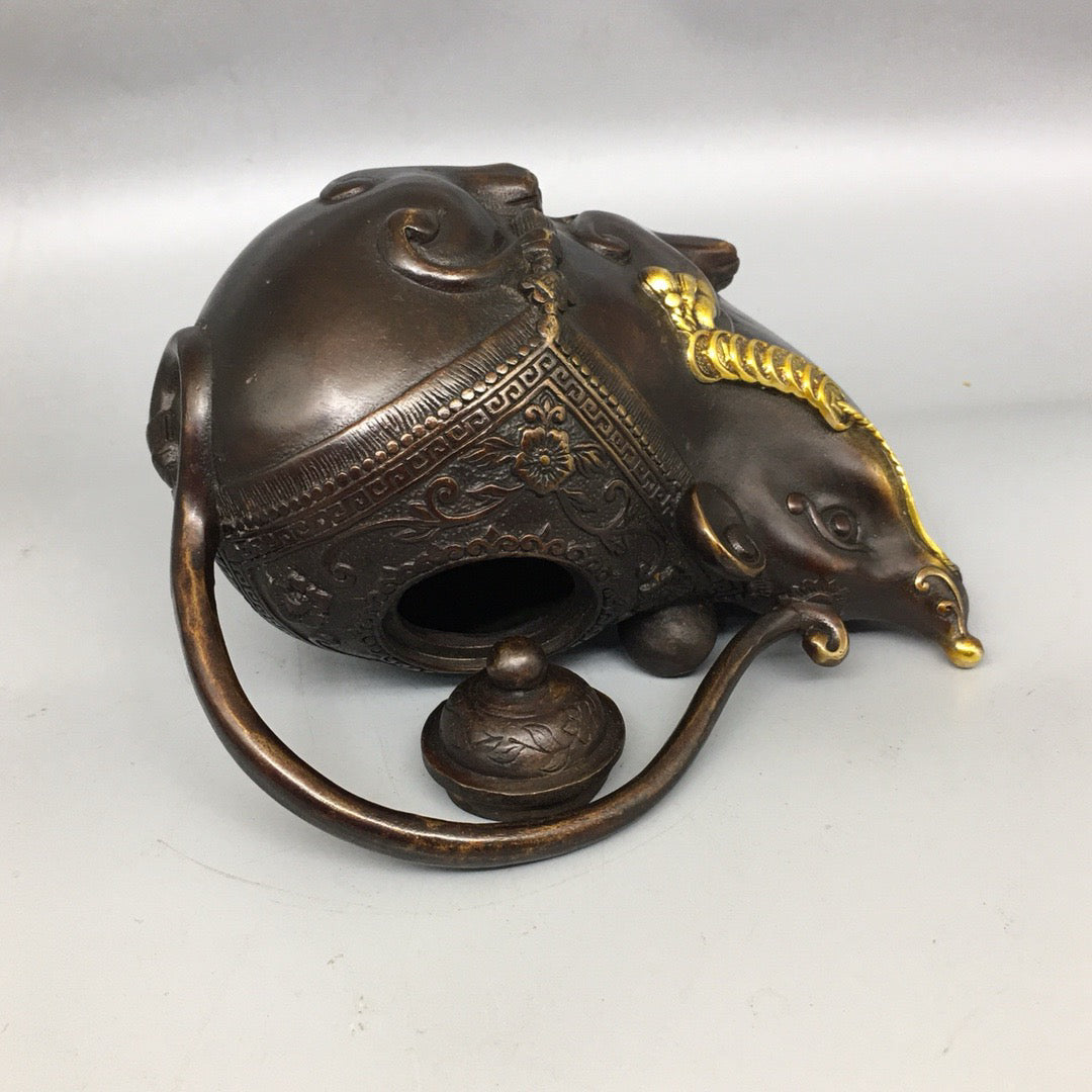 Pure copper mouse teapot