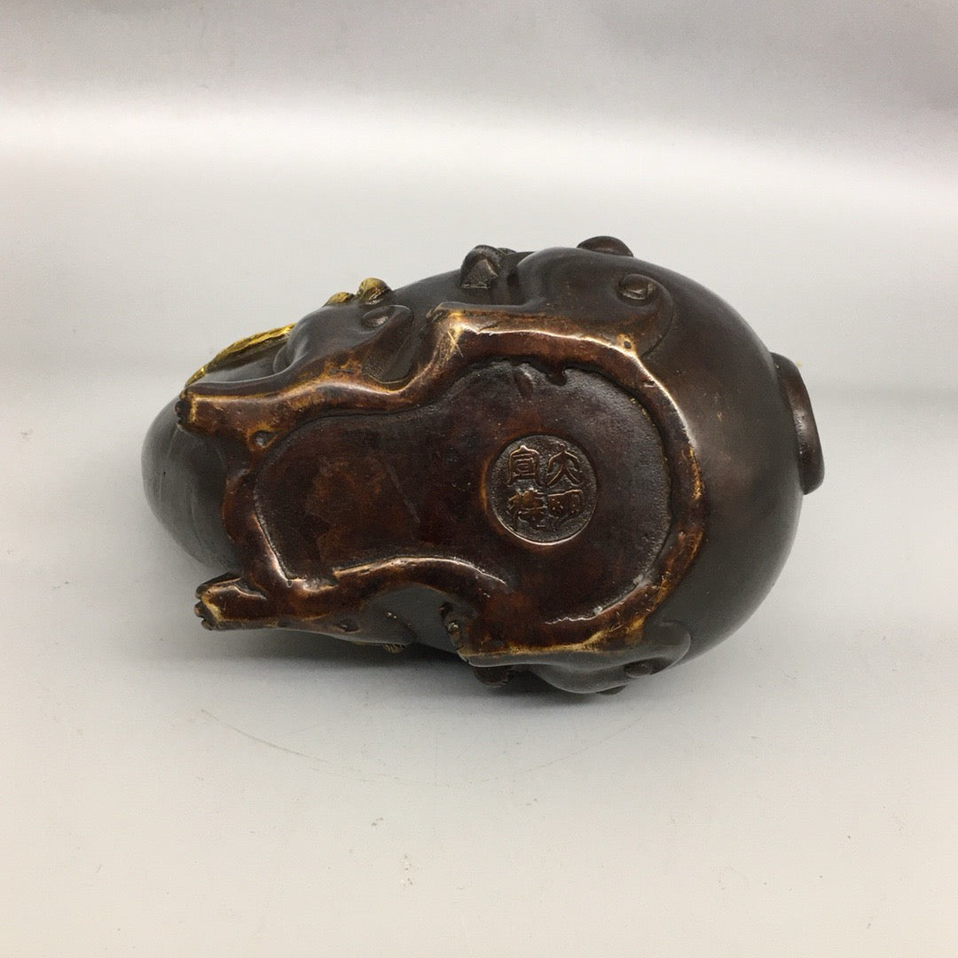 Pure copper mouse teapot