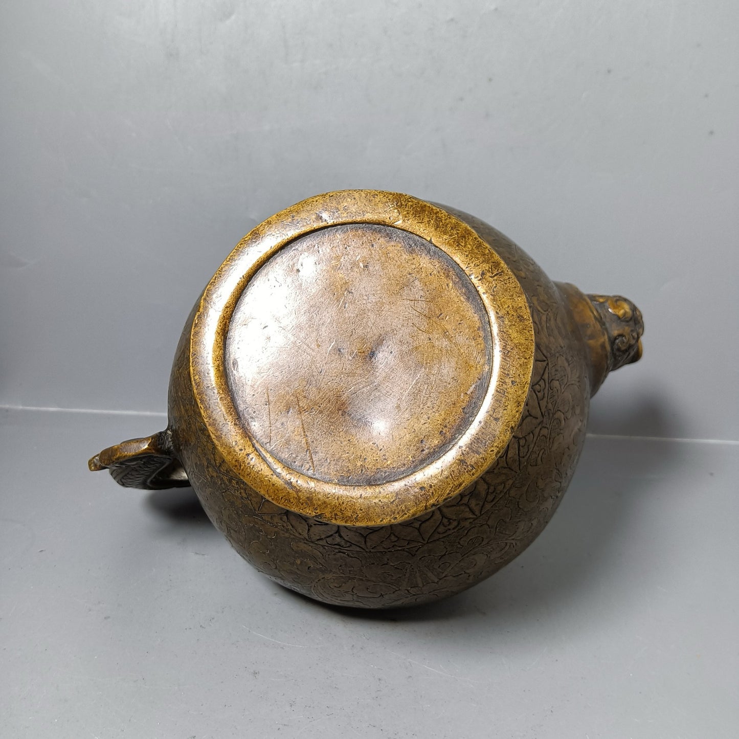 Chinese antique pure copper teapot