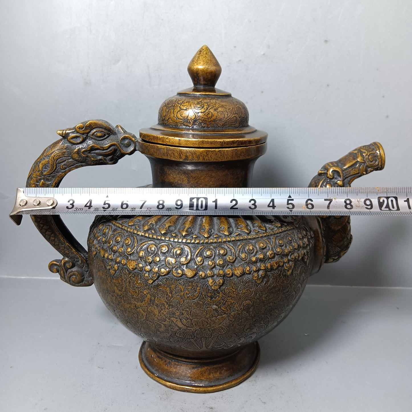 Chinese antique pure copper teapot