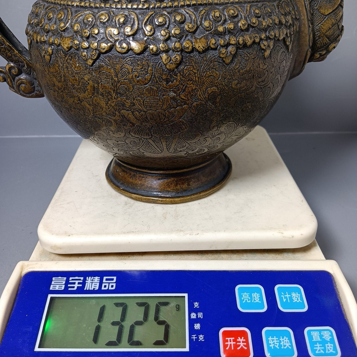 Chinese antique pure copper teapot
