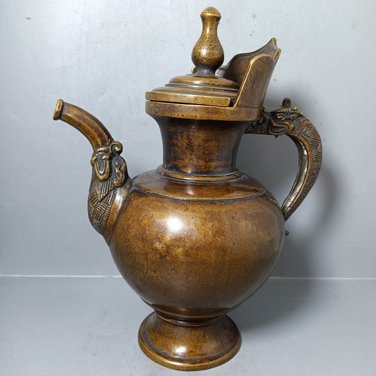 Chinese antique pure copper teapot