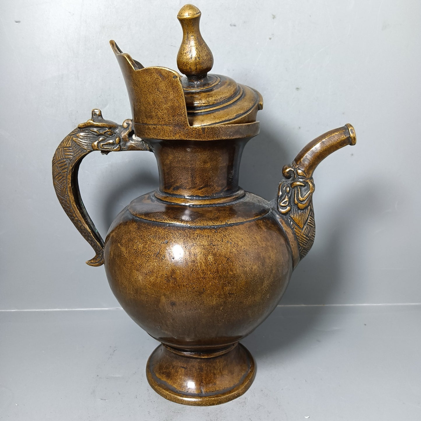 Chinese antique pure copper teapot
