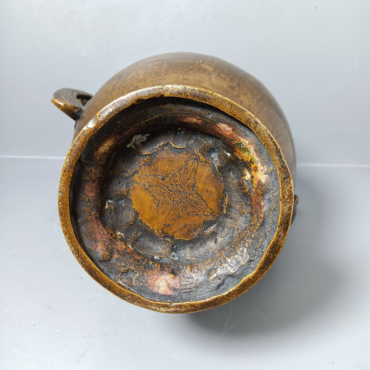Chinese antique pure copper teapot