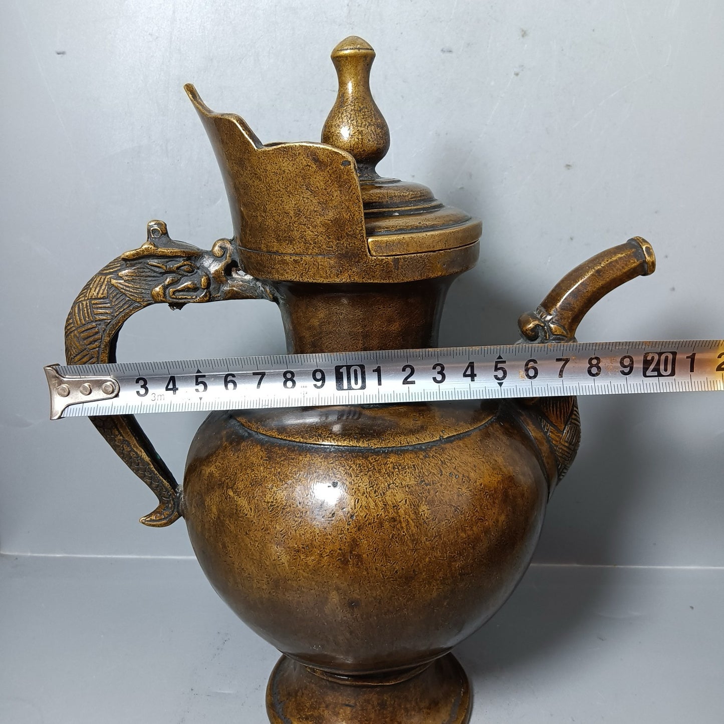 Chinese antique pure copper teapot