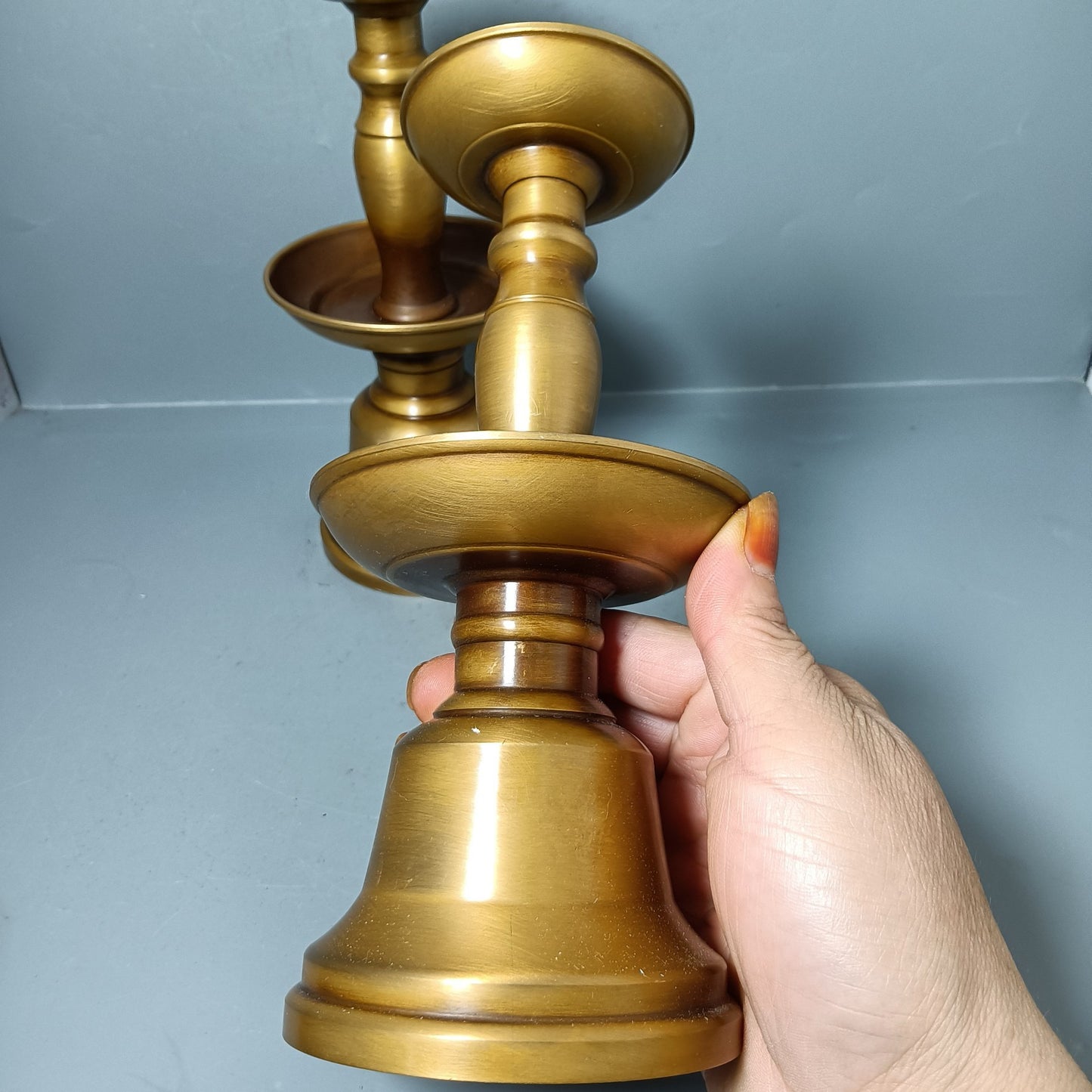 Chinese antique pure copper wax platform