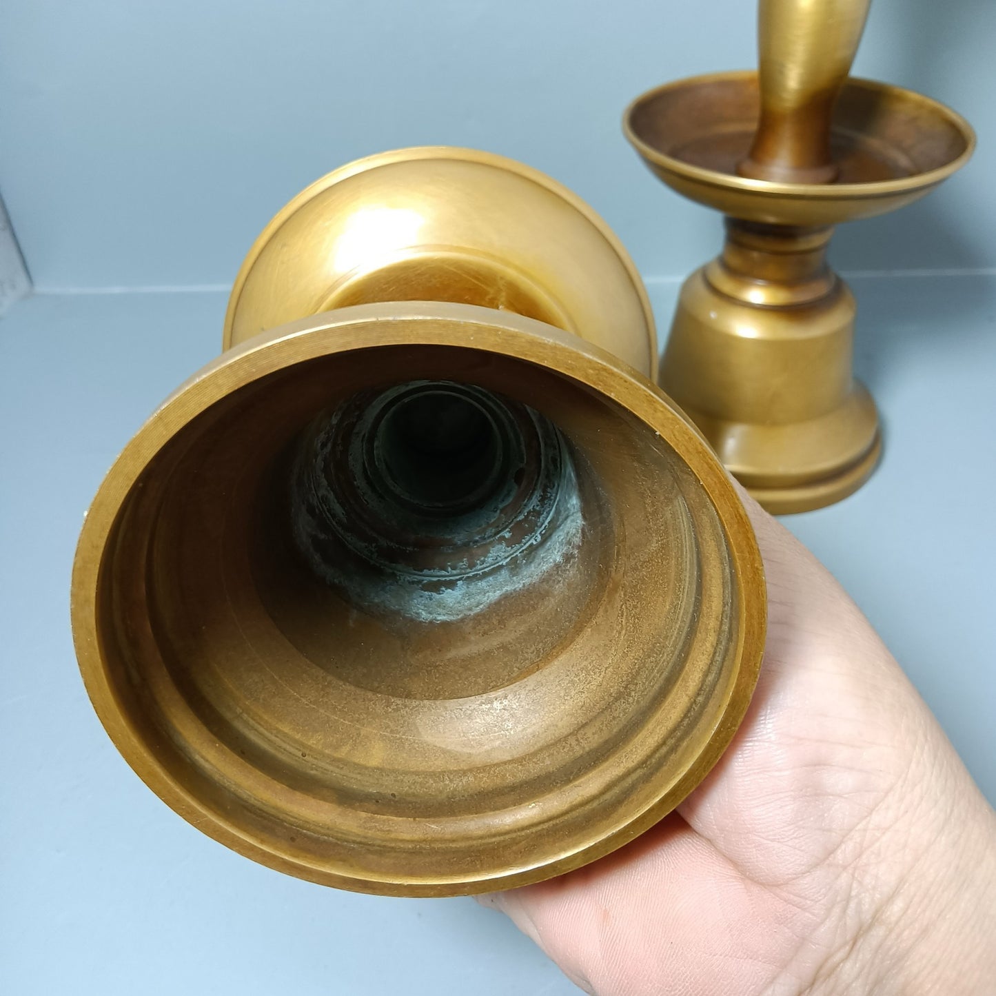 Chinese antique pure copper wax platform