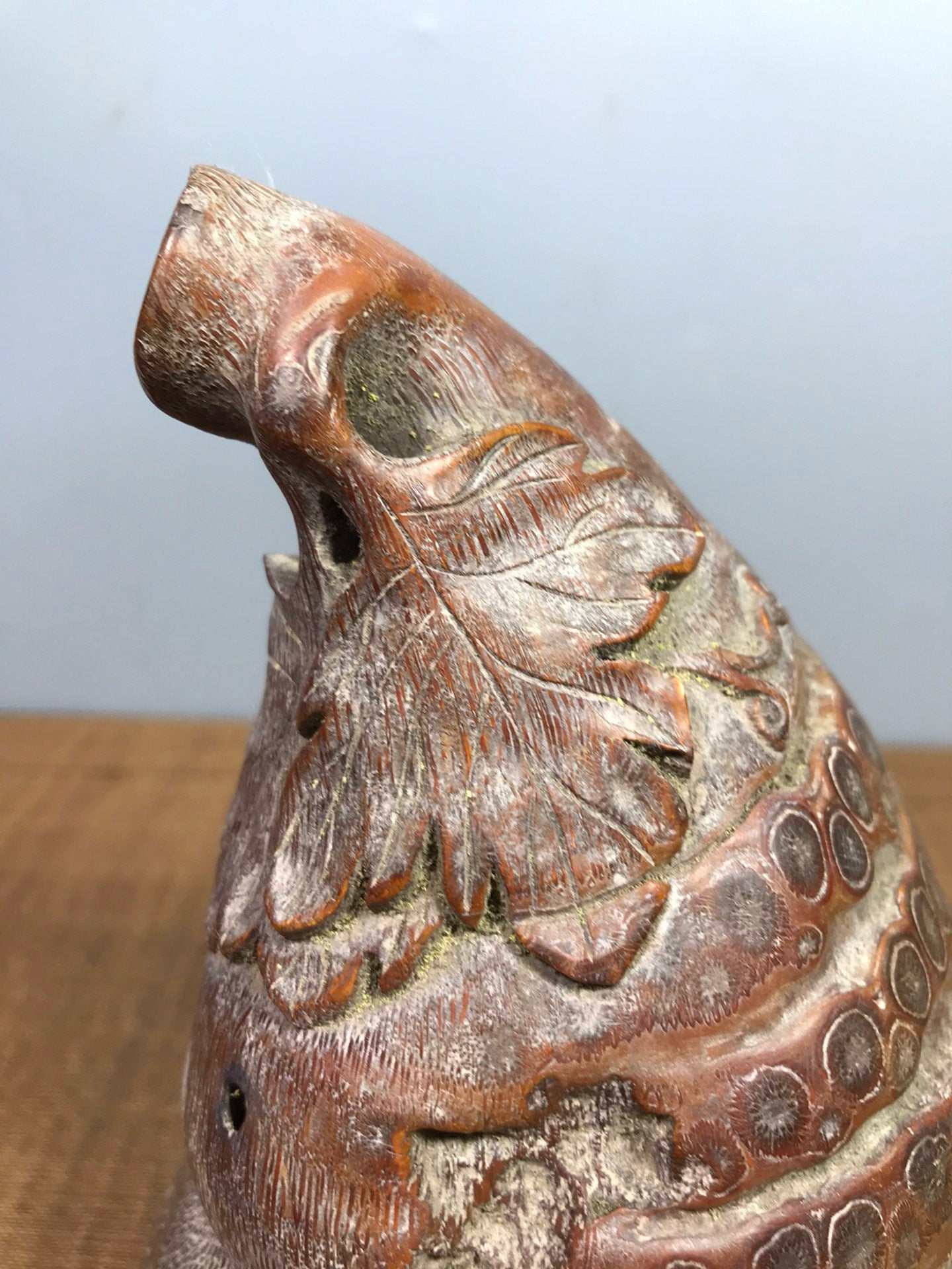 Bamboo root carved gourd