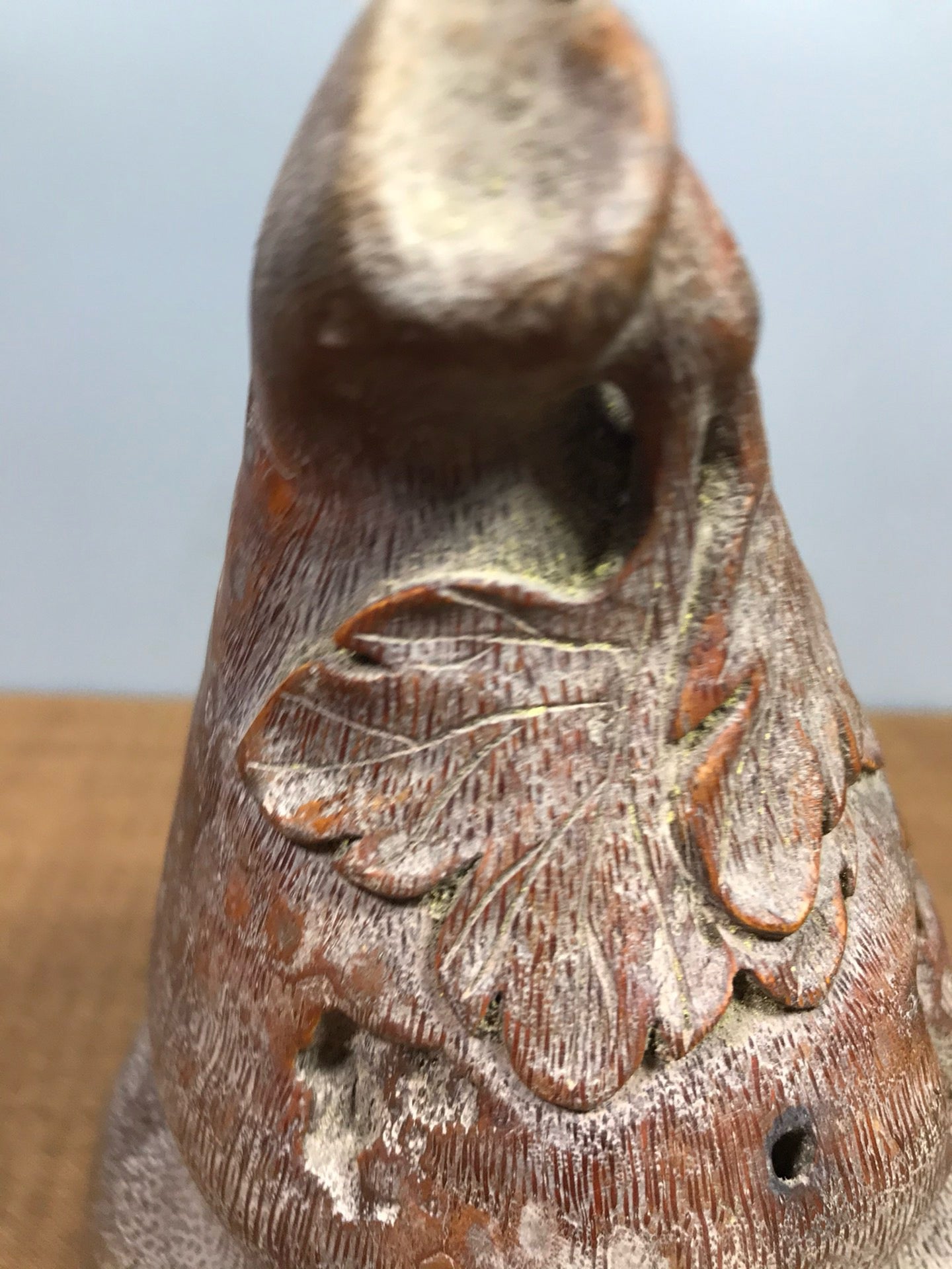 Bamboo root carved gourd
