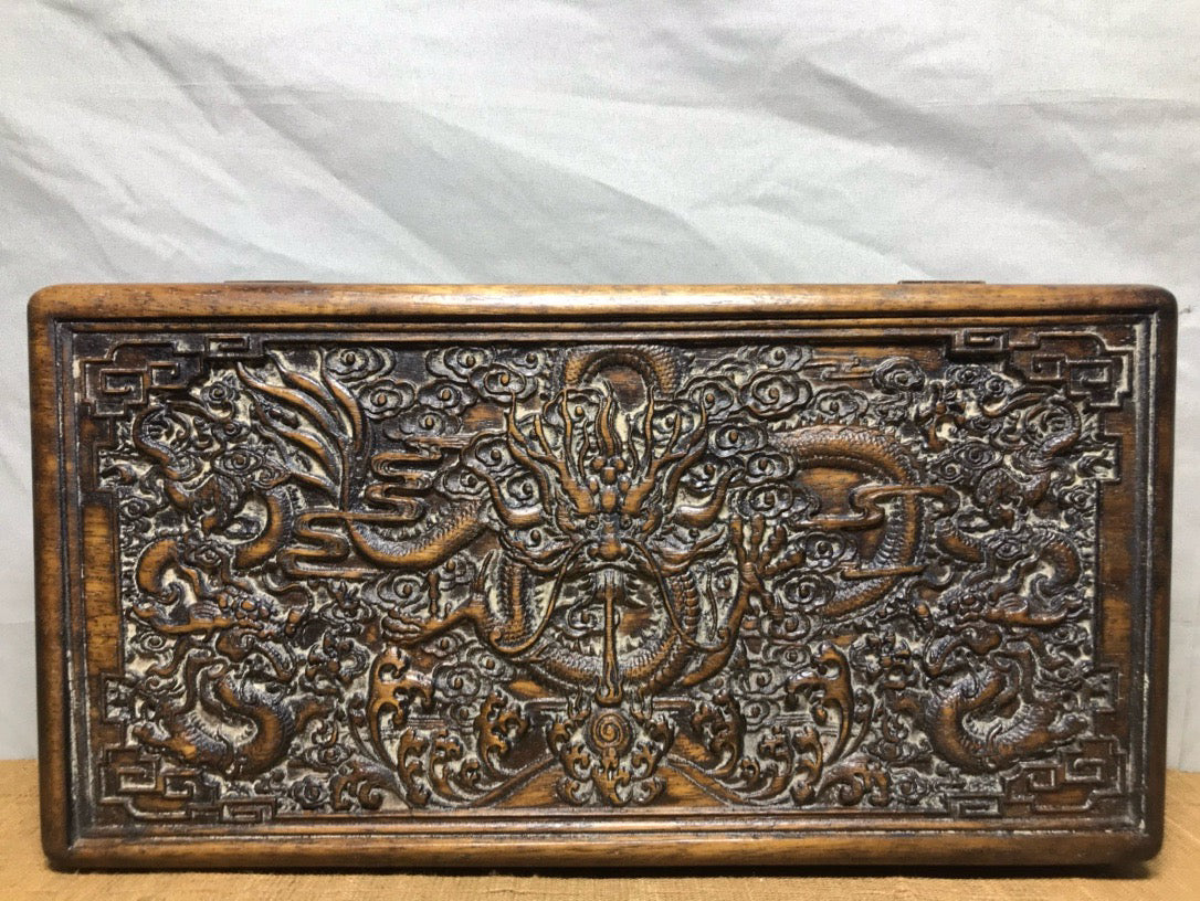 Pear wood carving box