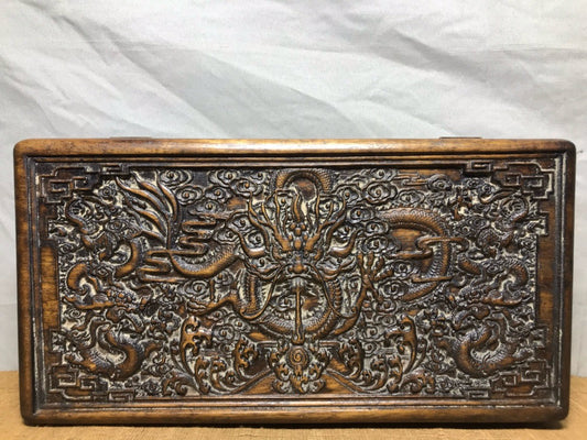 Pear wood carving box