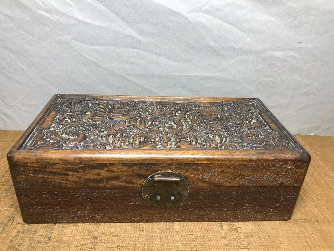 Pear wood carving box