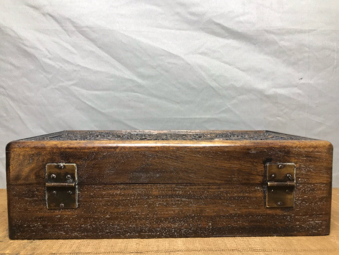 Pear wood carving box