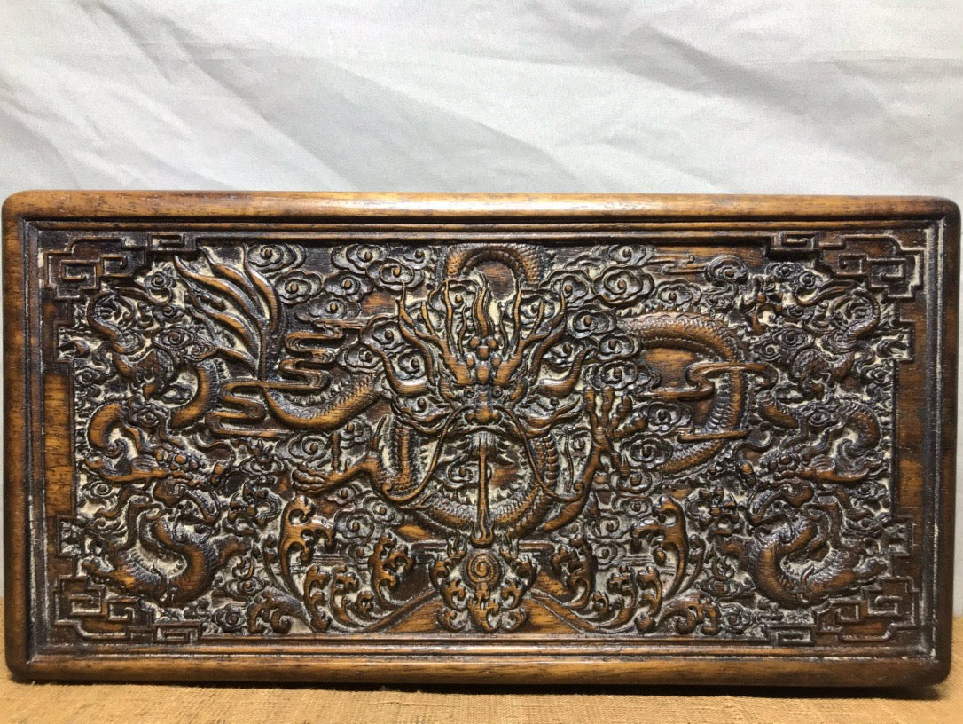 Pear wood carving box