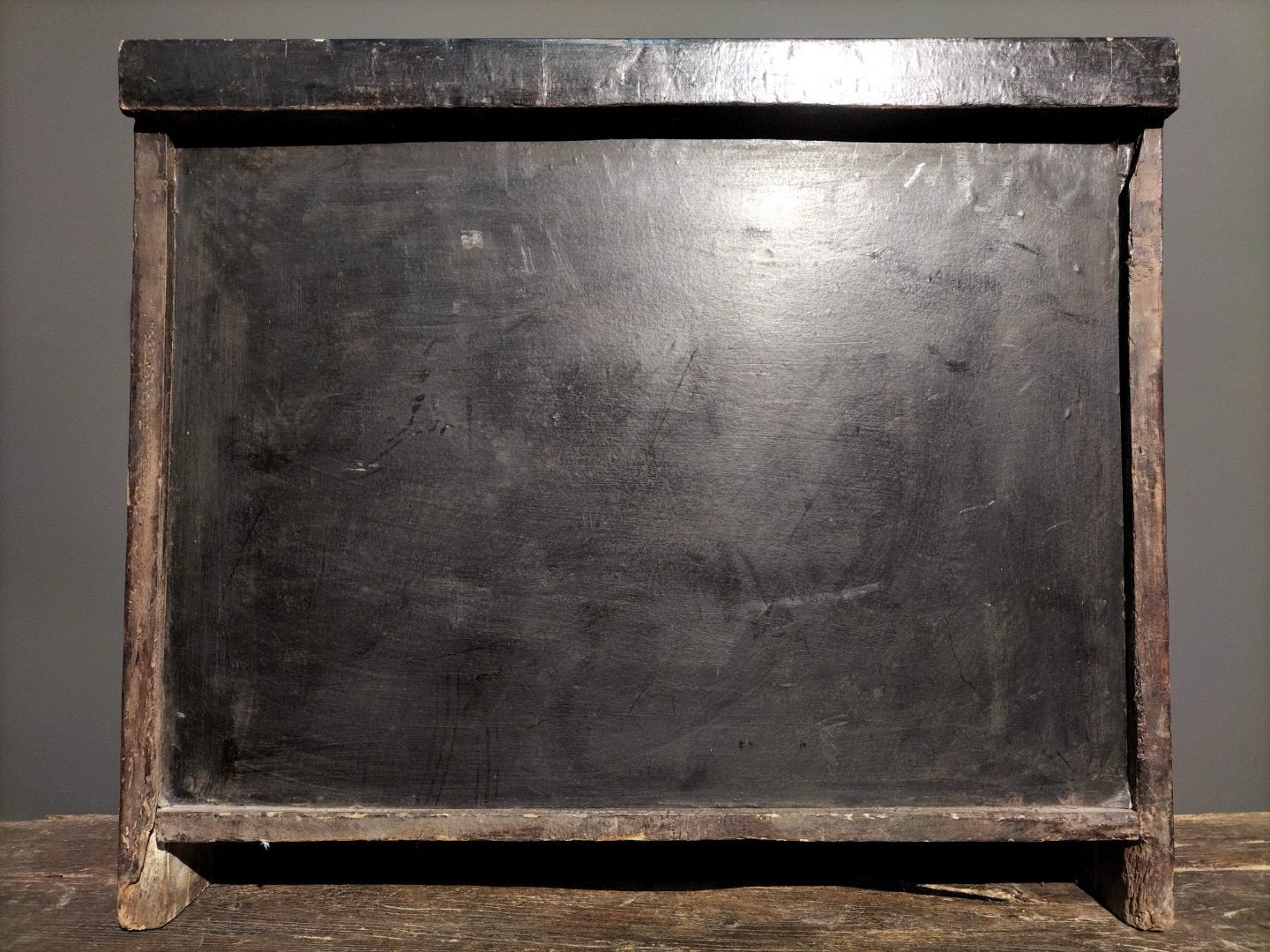 Chinese antique wooden body lacquerware abacus table