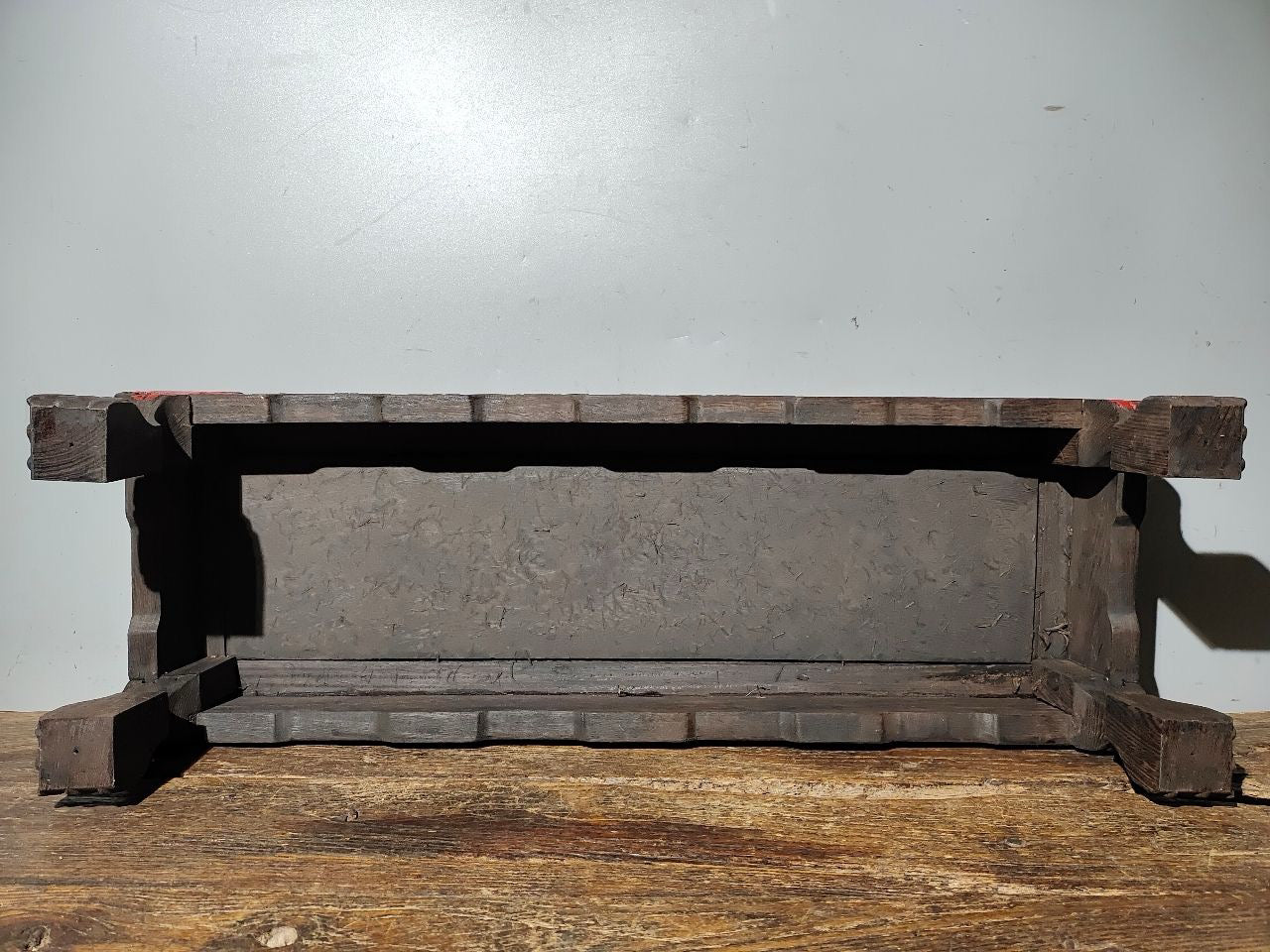 Chinese antique wooden body lacquerware abacus table