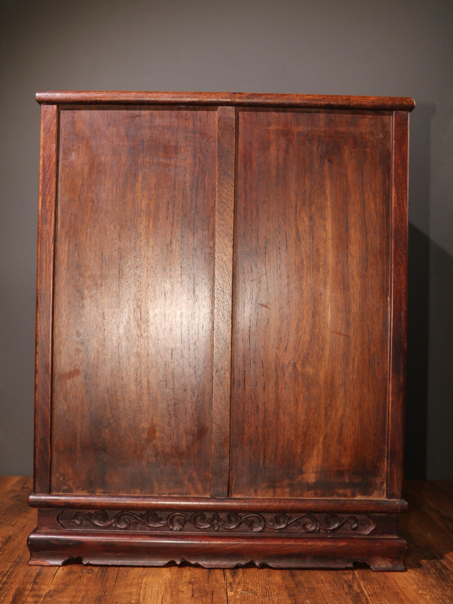 A Chinese antique rosewood Buddha niche