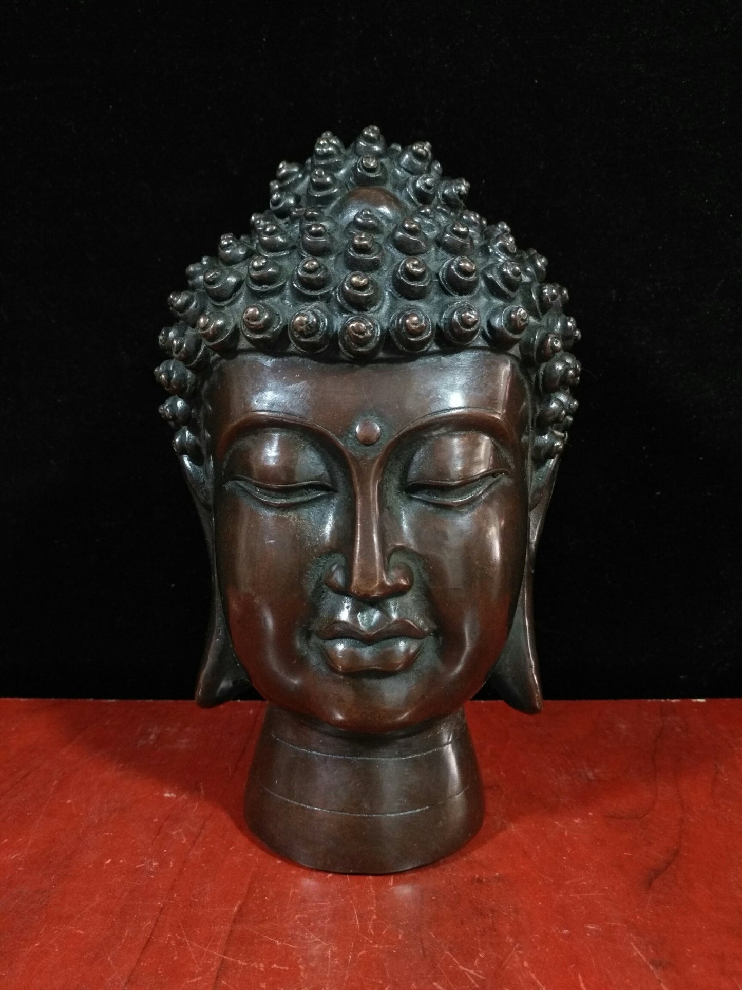 Pure copper Shakyamuni Buddha head