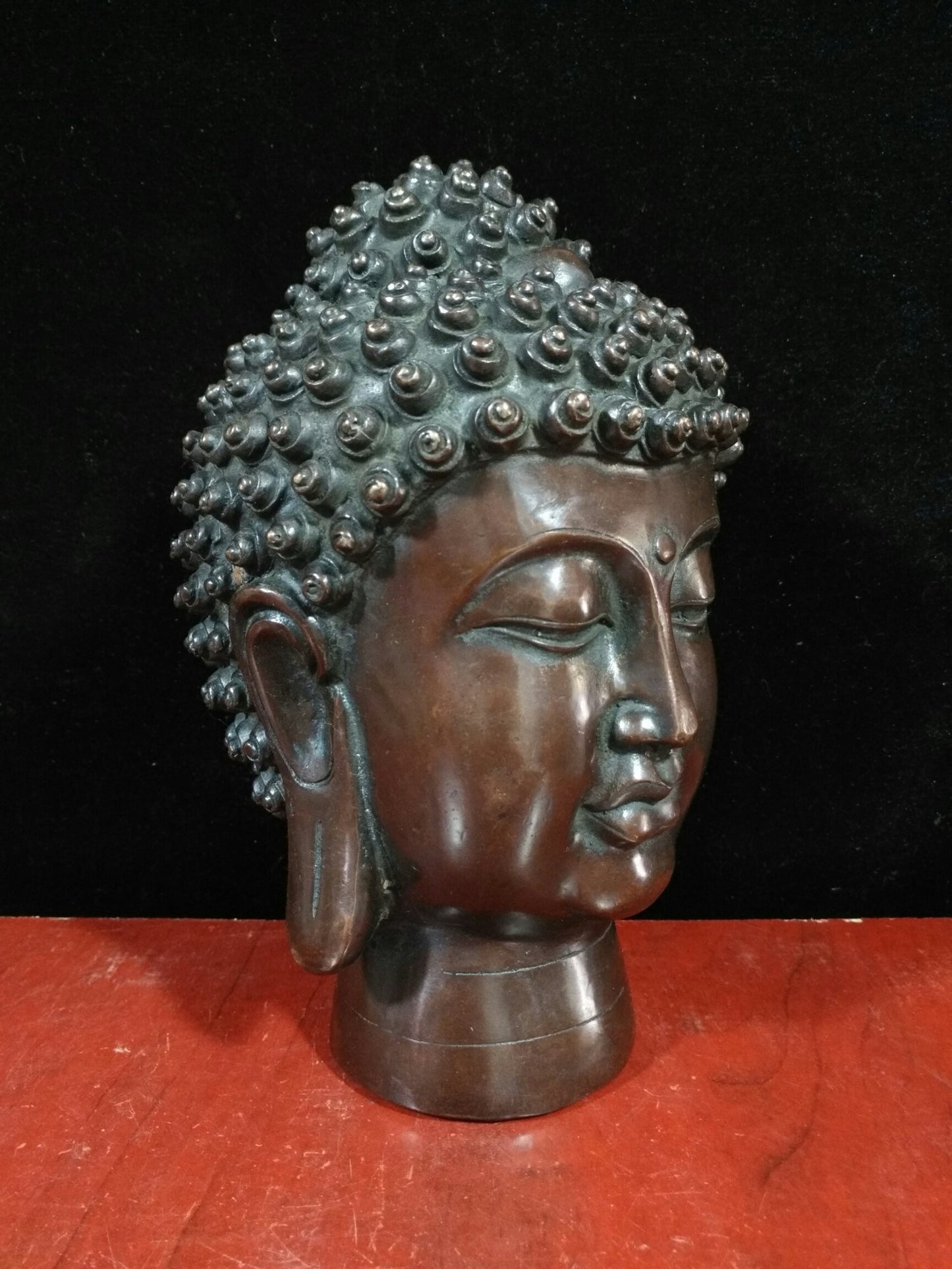 Pure copper Shakyamuni Buddha head