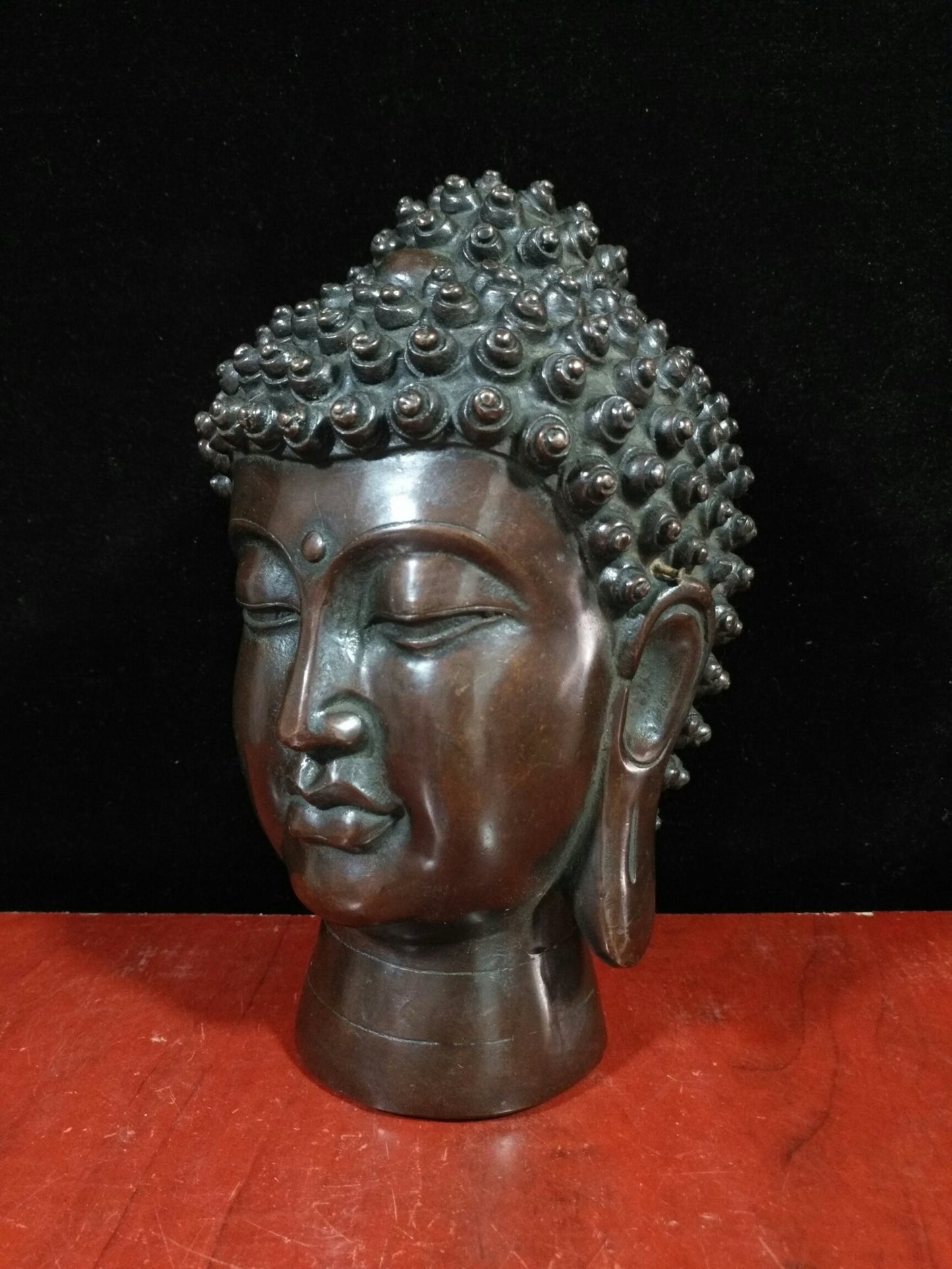 Pure copper Shakyamuni Buddha head