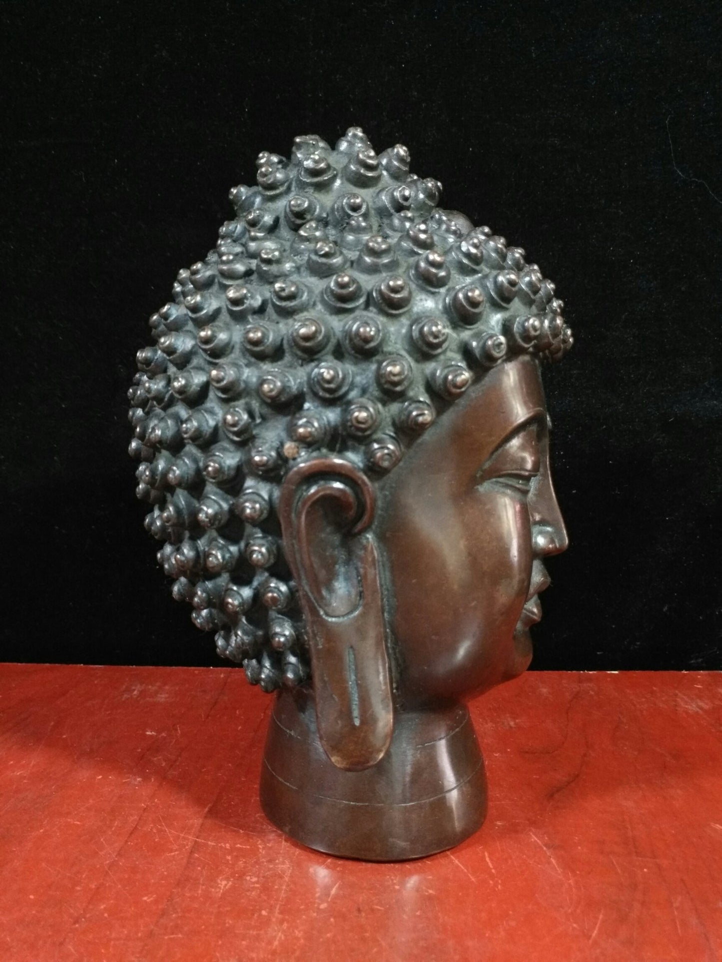 Pure copper Shakyamuni Buddha head