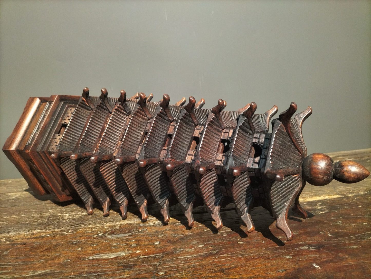 Chinese antique rosewood handmade exquisite carving [Wenchang Pagoda]