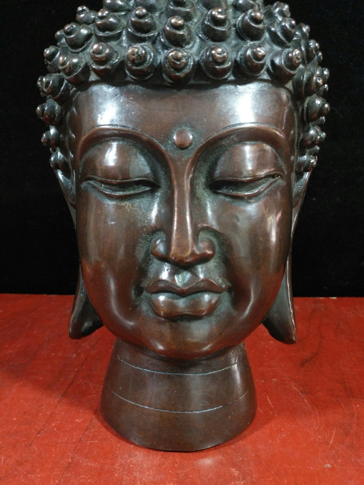 Pure copper Shakyamuni Buddha head