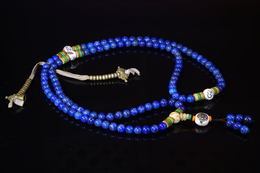 Natural Lapis lazuli Buddha beads