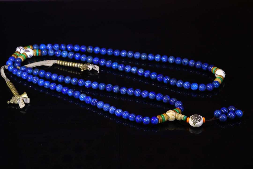 Natural Lapis lazuli Buddha beads