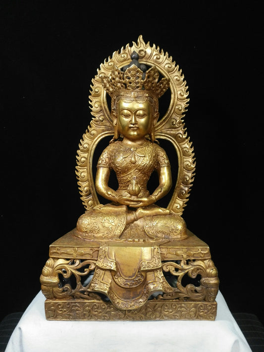 Pure copper longevity Buddha