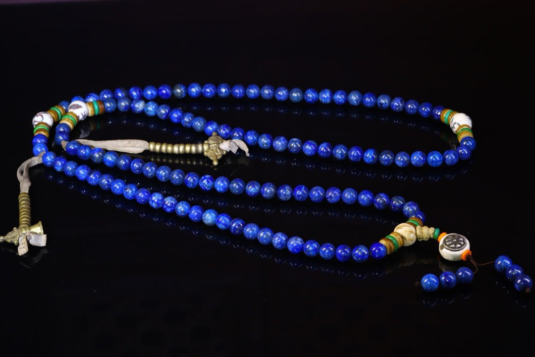 Natural Lapis lazuli Buddha beads