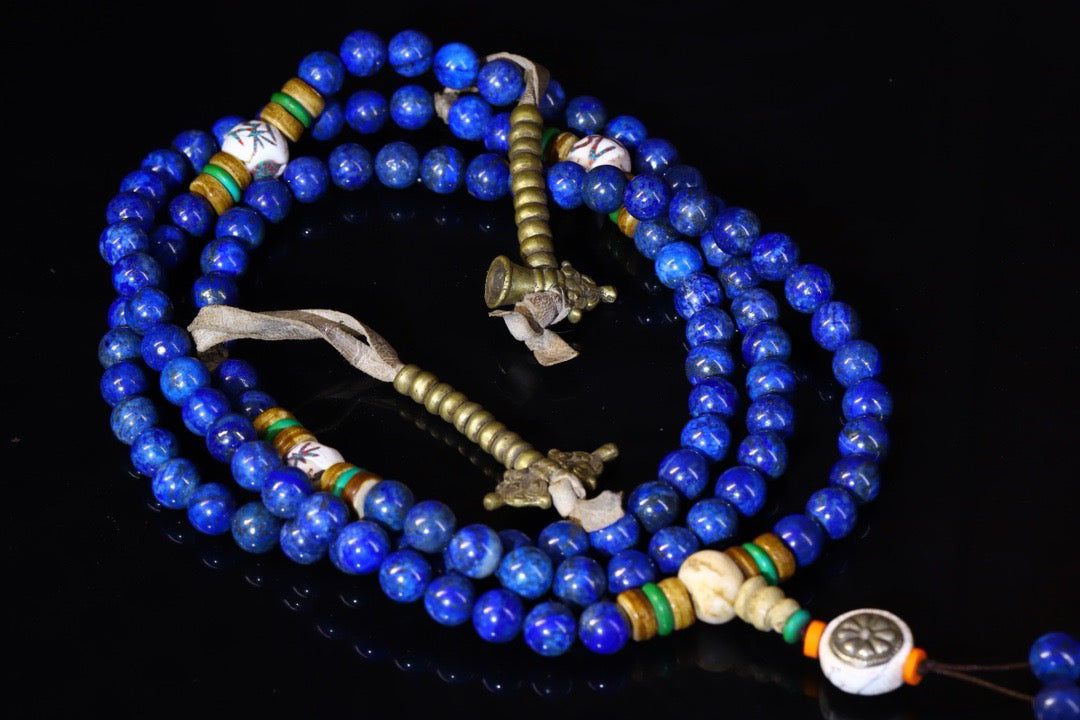 Natural Lapis lazuli Buddha beads