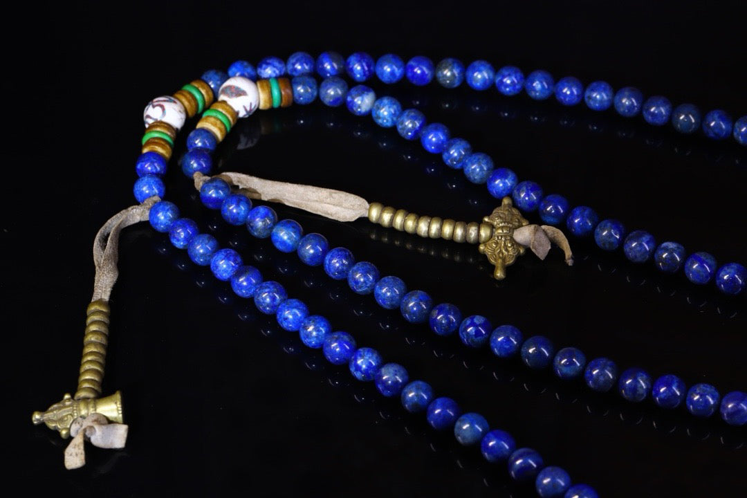 Natural Lapis lazuli Buddha beads
