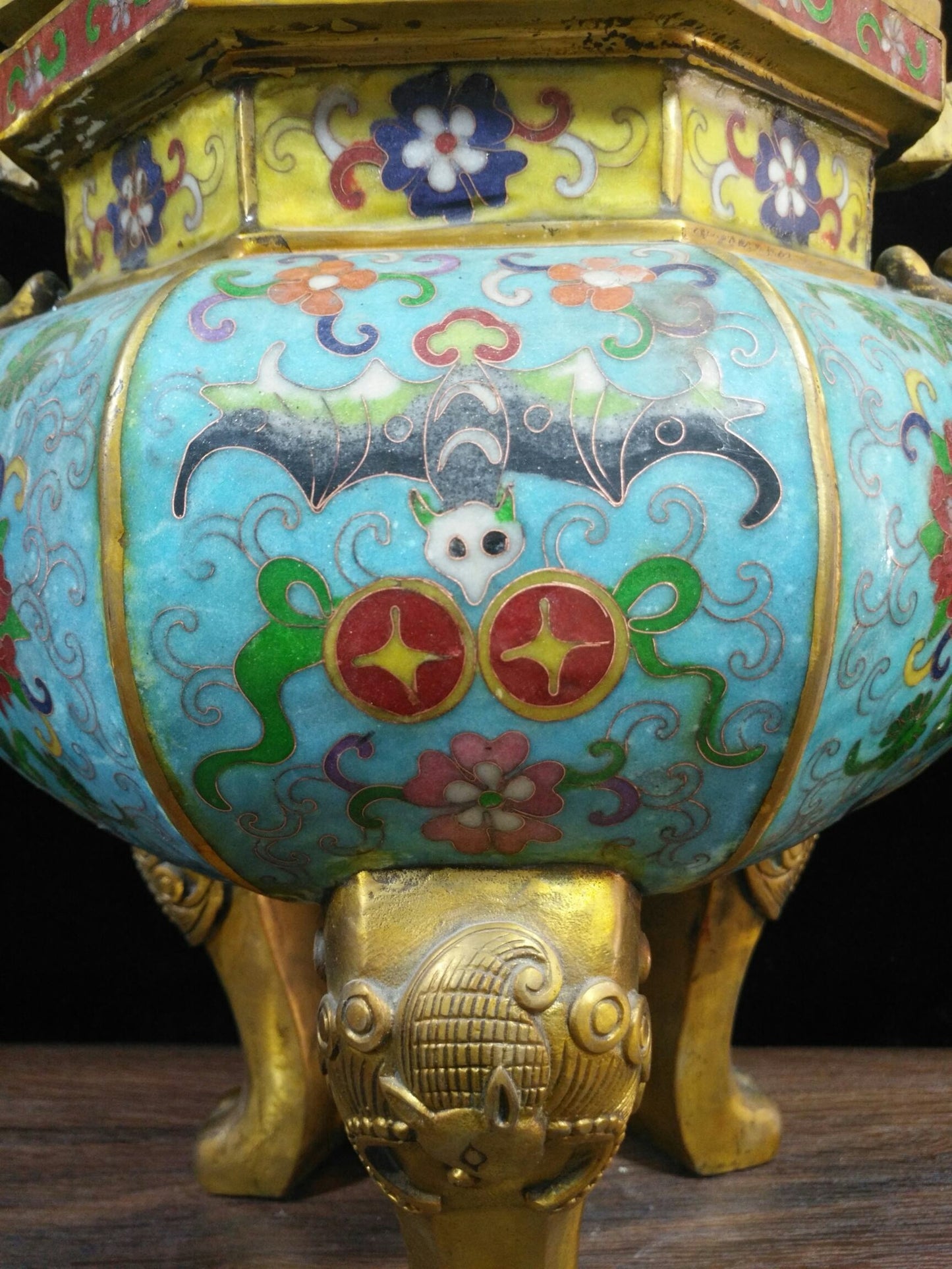 Pure copper Ruyi incense burner