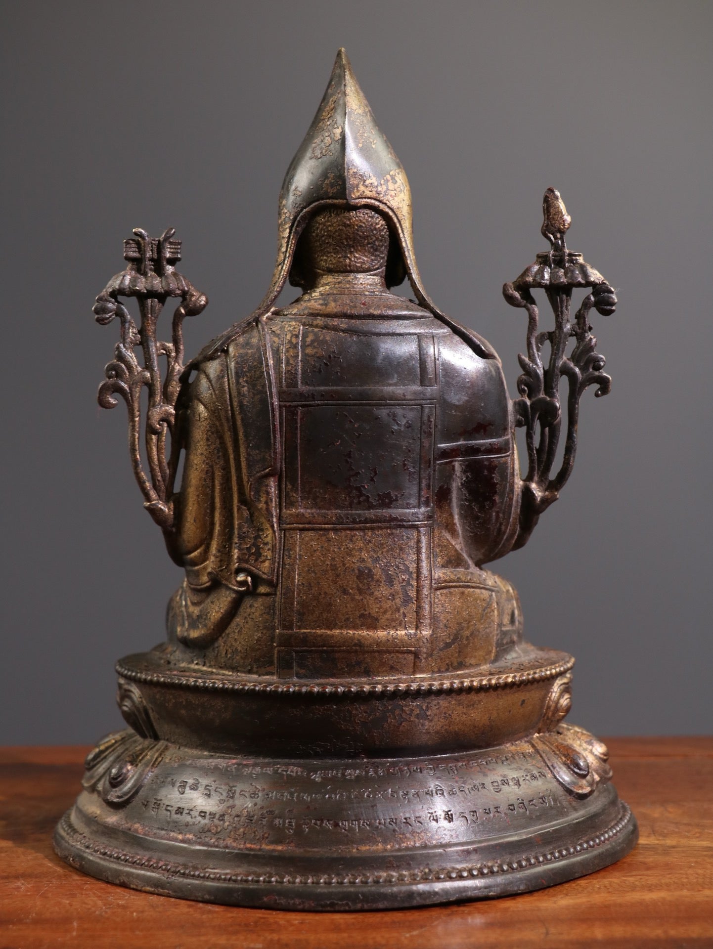 A Chinese antique pure copper statue of Zongkaba