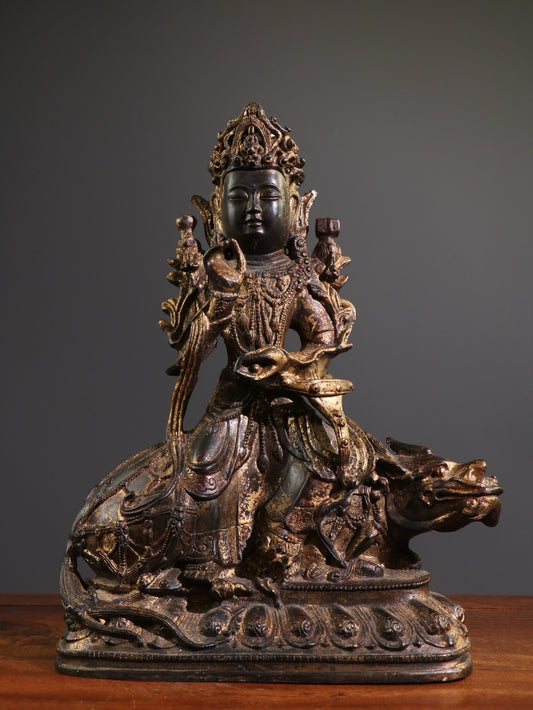 Chinese Antique [Sitting Beast Tara Bodhisattva]