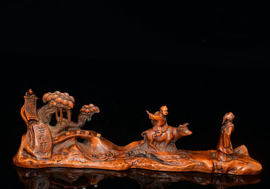 Huangyang Wood Inquiring Pen Holder Decoration