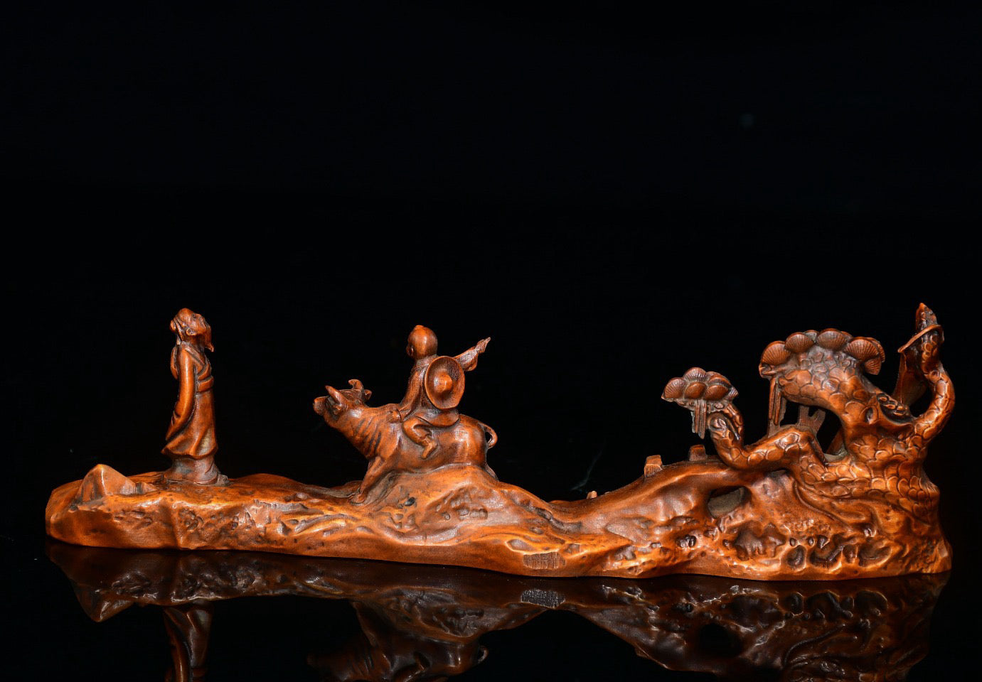 Huangyang Wood Inquiring Pen Holder Decoration