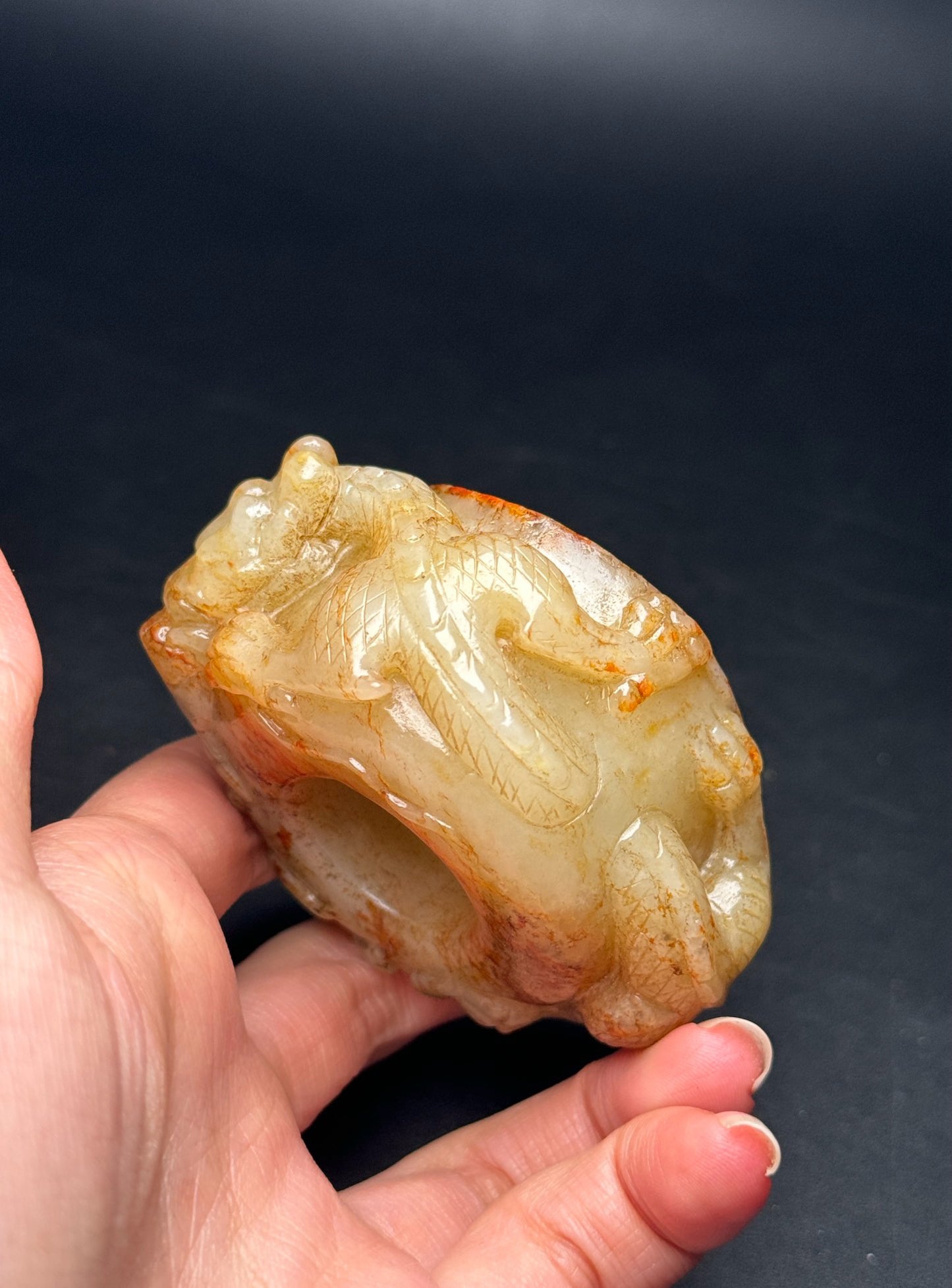 Chinese Antique Hotan Jade Ring