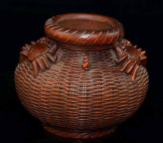 Huangyang wood crab basket ornament