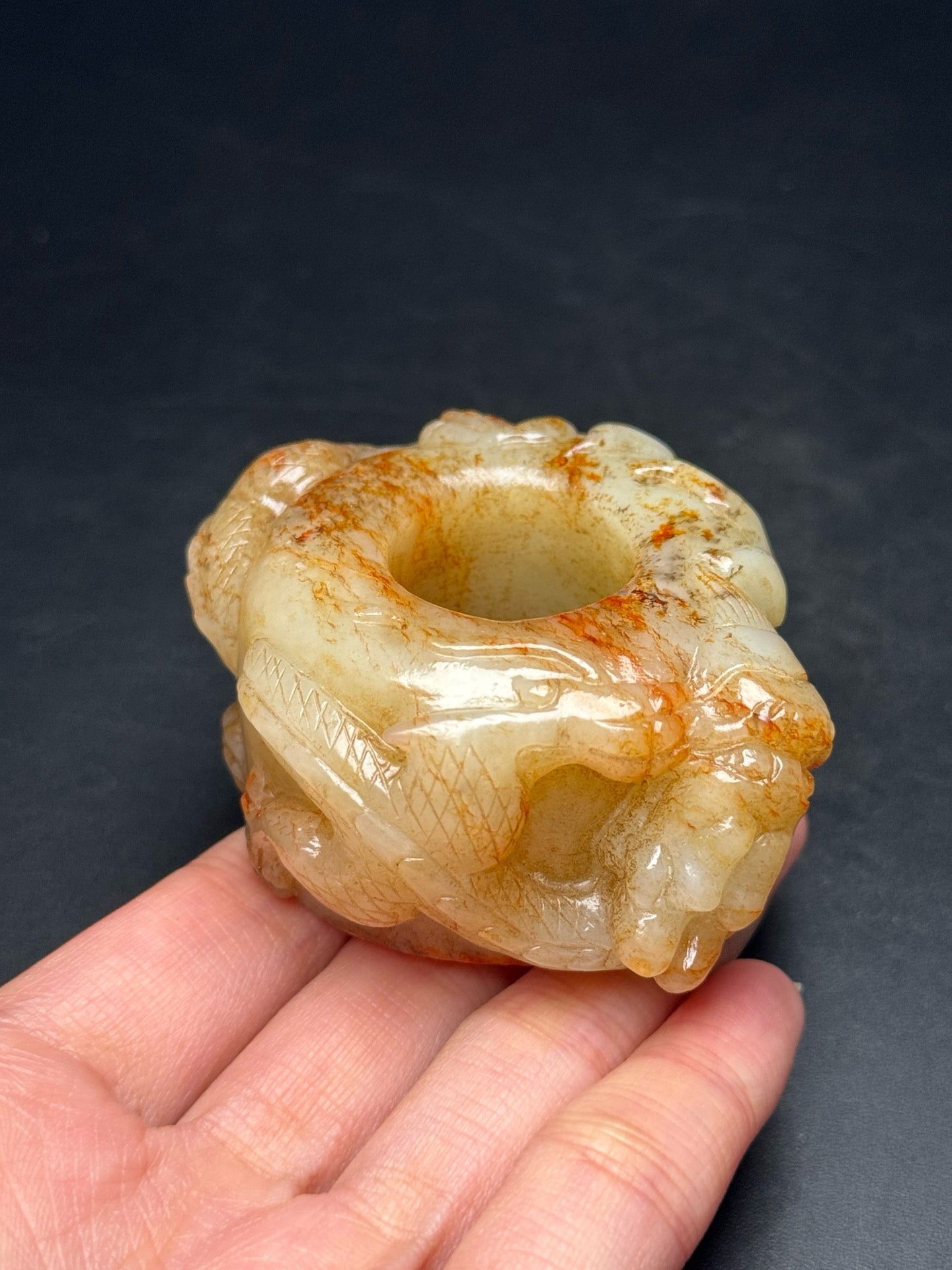 Chinese Antique Hotan Jade Ring