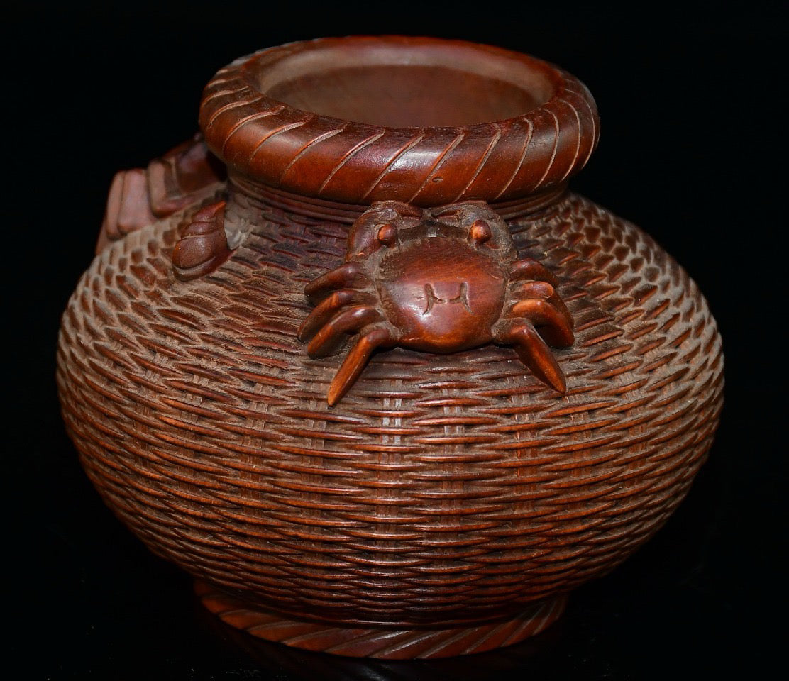 Huangyang wood crab basket ornament