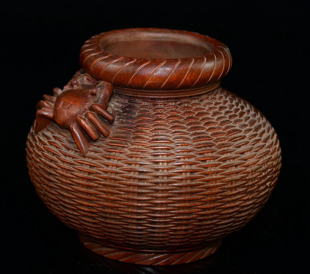 Huangyang wood crab basket ornament