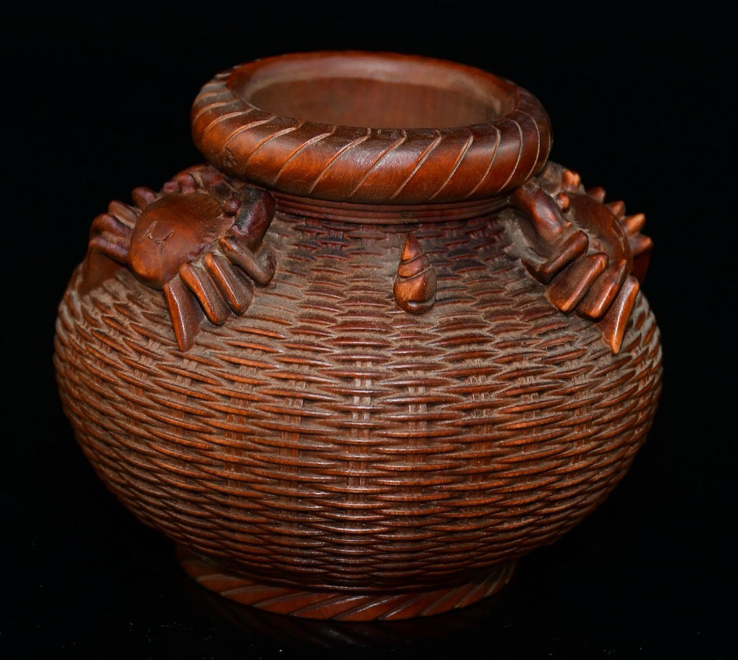 Huangyang wood crab basket ornament